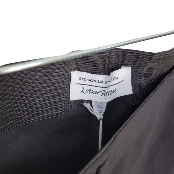 Stockholm Atelier & Other Stories High Waist Zip Leg Hem Dress Pants US 10 - Picture 7 of 9